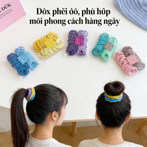 Bộ Dây Buộc Tóc Vải Mềm, Dây Thun Tóc Không đau đầu, Nhiều Màu Pastel, Gói 50 Chiếc
