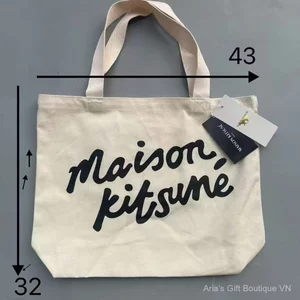 Mais xx Ladies Fox Head Tote French Little Fox Túi đựng máy tính mua sắm bằng vải Canvas thông thường