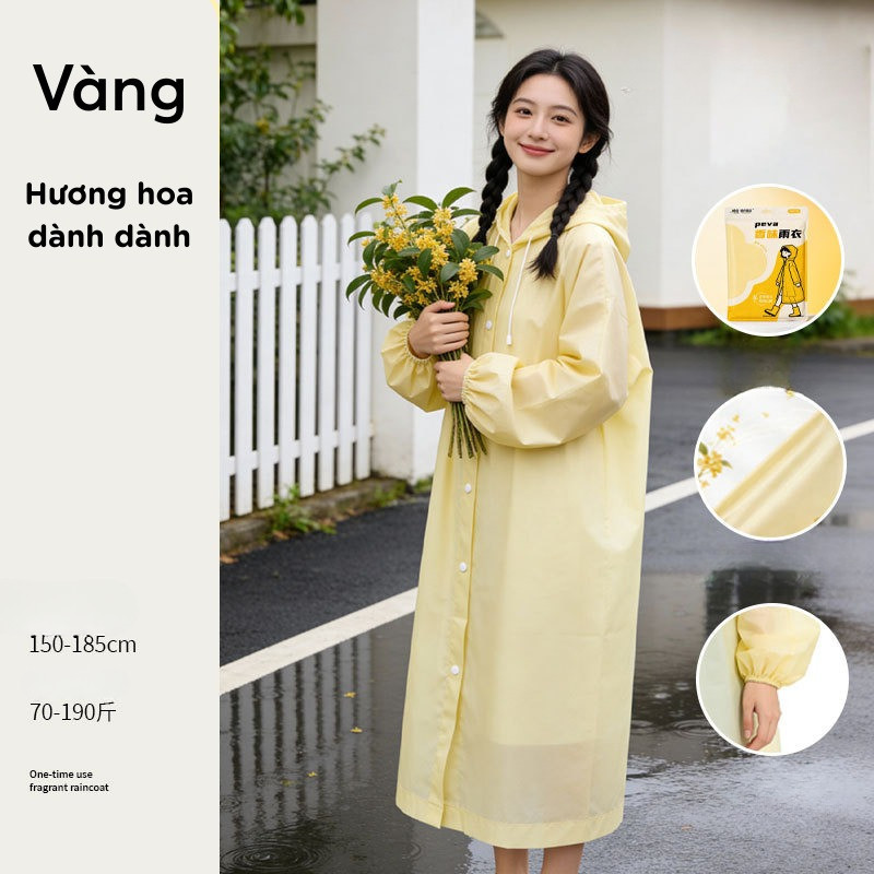 Áo Mưa EVA 1 Người Chống Nước DINO, Gấp Gọn Bỏ Túi, Nhẹ Thoáng Khí, Dùng Đi Học Du Lịch Concert