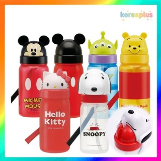 [SKATER] Bình Nước Ống Hút Silicon 350ml PBS3STD Mickey, Kitty, Alien, Pooh, Snoopy