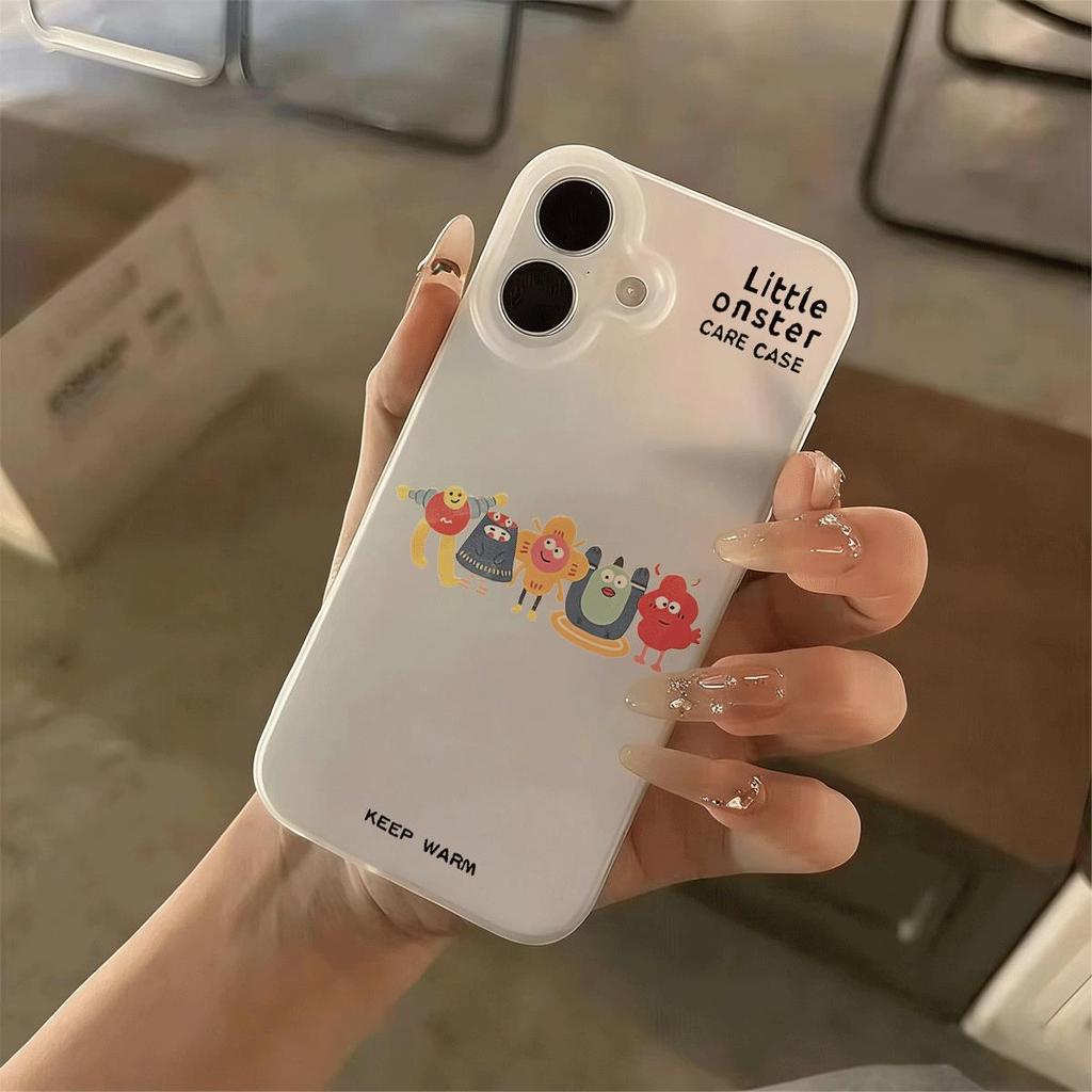 Một hàng manh vật Đối với trường hợp iPhone 14Pro Da đơn giản và tươi mới