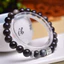 Vòng tay Obsidian Unisex - Đá mắt Hawk - Bùa hình chữ vạn bạc Tây Tạng - Hạt hình học - Thoải mái mịn màng - Mạ bền - Thiết kế dân tộc