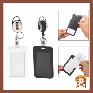 Giá đỡ huy hiệu ID có thể thu vào Li với kẹp Carabiner Tấm bảo vệ thẻ dọc để sử dụng tiện lợi trong văn phòng và khuôn viên