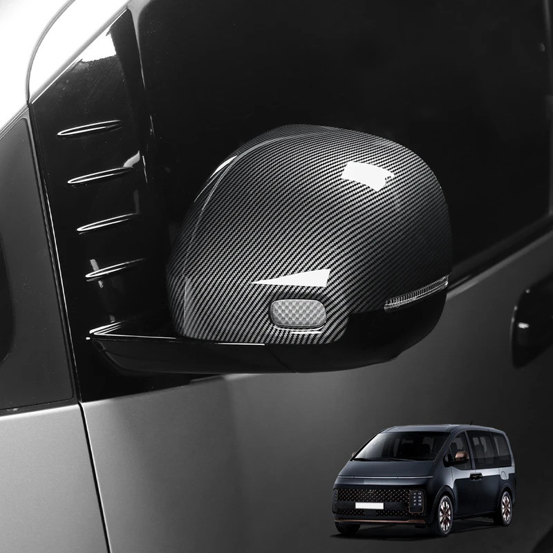 Phụ Kiện Ngoại Thất Sợi Carbon Gương Chiếu Hậu Ô Tô Trang Trí Bao Viền Cho Xe Hyundai Staria 2021-2026 Phụ Kiện