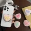 Popsocket Hồng Kim Cương Nơ Họa Tiết Nam Châm Có Thể Gập Lại Giá Đỡ Điện Thoại Nam Châm