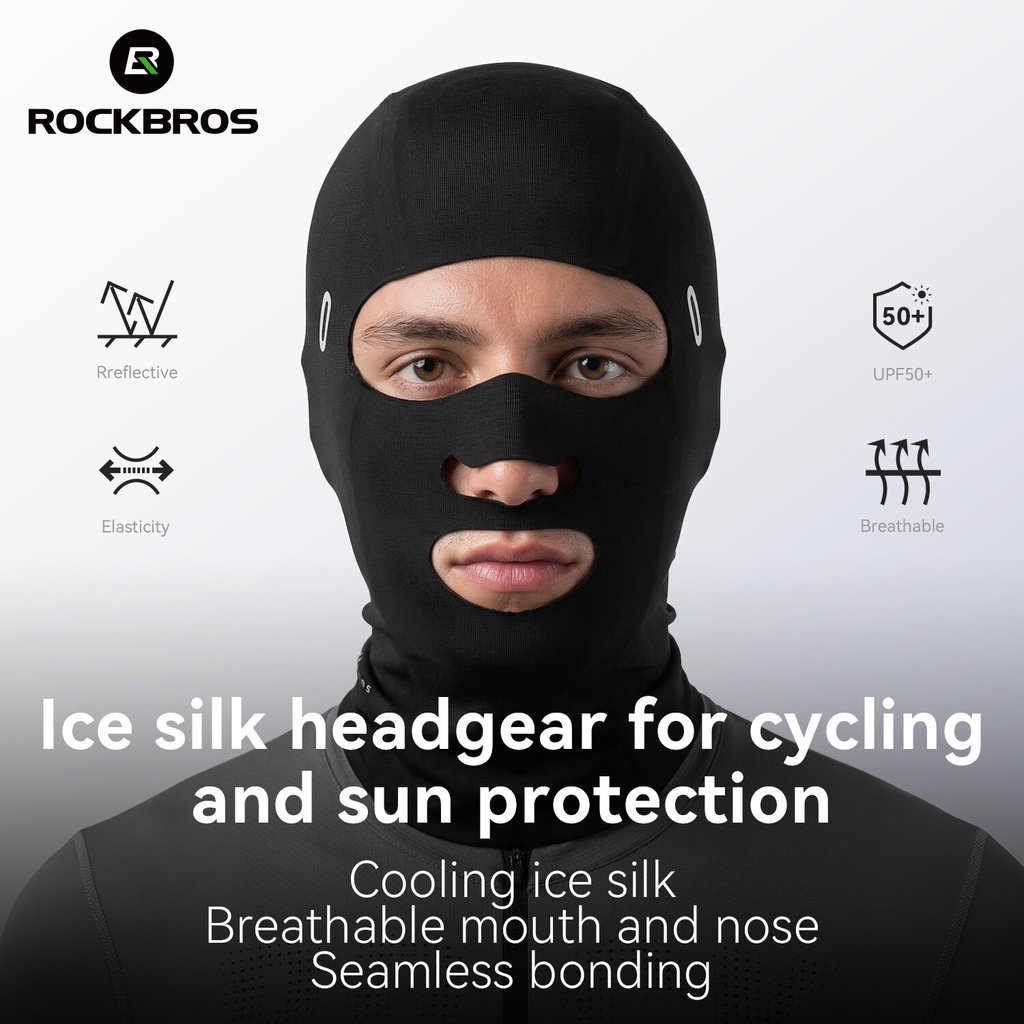 ROCKBROS Full Face Mask Ice Silk UPF50 + Thoáng Khí Nhanh Khô Độ Đàn Hồi Cao Xe Máy Đi Xe Đạp Chạy Ngoài Trời