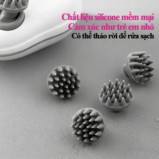 Máy mát xa đầu hồng ngoại Massage da đầu Xoay 360 IPX7 Thư giãn chăm sóc tóc chống nước