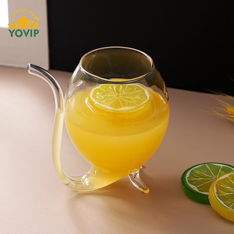 YOVIP Whisky Thủy Tinh Chịu Nhiệt Suing Juice Sữa Uống Ống Hút Cốc Sáng Tạo Kính Cao Cấp Cốc Thủy Tinh VN