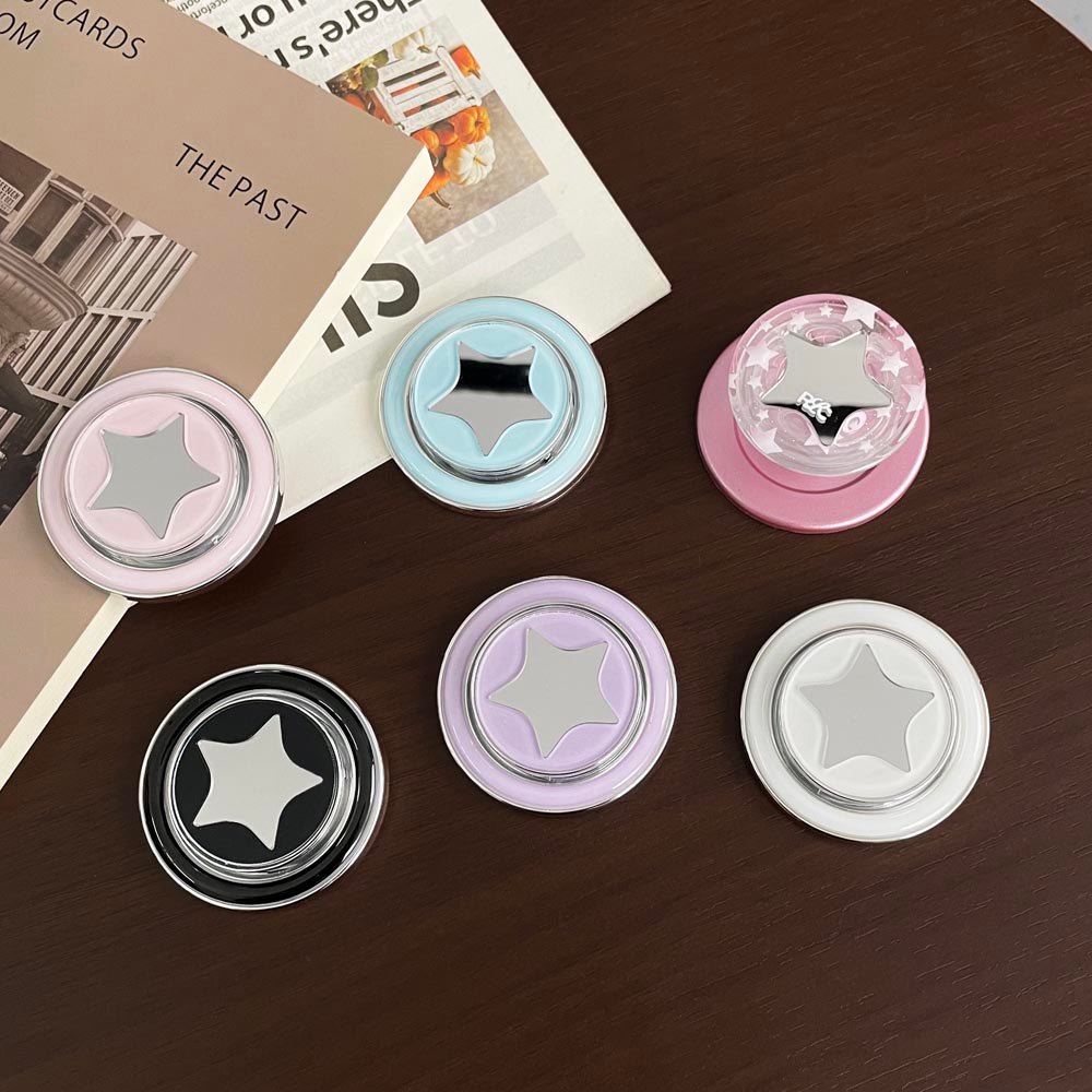 Popsocket Mirror Star Pattern Magnet Giá đỡ điện thoại có thể gập lại cho điện thoại nam châm