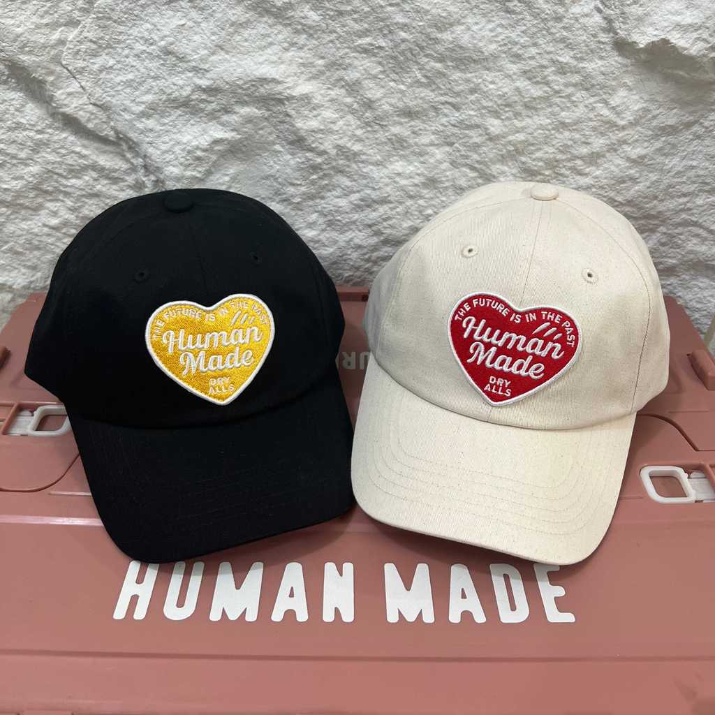 Mũ bóng chày vành cong họa tiết trái tim lấy cảm hứng từ Unisex H * m