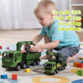 Đồ chơi xe tải cẩu quán tính Hợp kim ABS Xe xây dựng Trẻ em Giả vờ chơi Quà tặng giáo dục