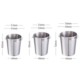 Cốc định lượng cà phê bằng thép không gỉ Máy mài Espresso Portafilter Công cụ đo bột 51 53 58mm