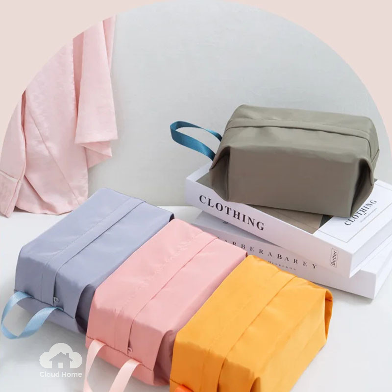 🌤️COD🌤️Túi tạp hóa đa năng, Túi đựng đồ lót du lịch chống bụi di động có dây kéo Túi xách vải giặt