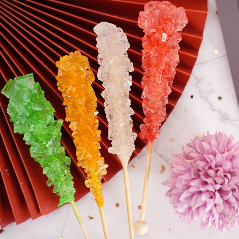 Influencer Crystal Lollipop Old Rock Kẹo Khuấy Kẹo Cà Phê Thơm Trà Đồng Hành Hương Trái Cây Đồ Ăn Nhẹ Thông Thường