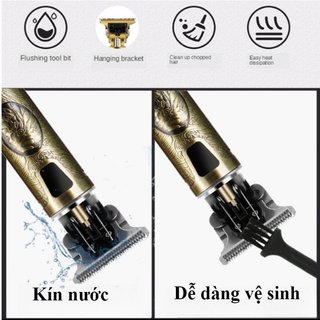 Máy cạo râu không dây Máy cạo râu 2 trong 1 Màn hình LCD có thể sạc lại Lưỡi thép không gỉ