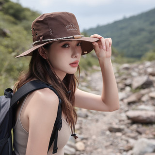 Vành Mũ Cao Bồi Rộng từ Cotton Chống Nắng, Phù Hợp Cho Du Lịch và Thể Thao Ngoài Trời