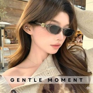Kính râm mắt mèo oval chống tia UV GENTLE MOMENT kính mát thời trang nam nữ phong cách sang trọng GMT228