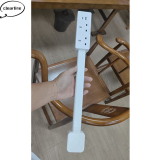 Bộ mở rộng ổ cắm điện CLEARLINE, Bộ mở rộng ổ cắm điện có thể điều chỉnh độ dài không cần đục lỗ, Xoay 180° Bộ mở rộng ổ cắm điện màu trắng cho NightStand