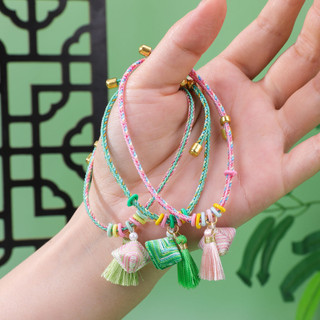 Lễ hội thuyền rồng - Vòng tay tua rua nhiều màu, zongzi dệt thủ công, phong cách dân tộc cho chợ đêm