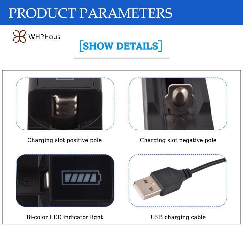 < WHPHous-t > Bộ sạc khe đơn thông minh USB đa năng 18650 Đồ chơi đèn pin sạc Lithium 26650 3.7V-4.2V Chiếu sáng đẹp