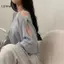 Áo len mỏng vai trần tay rời style Hàn Quốc cho nữ, phù hợp mặc hàng ngày
