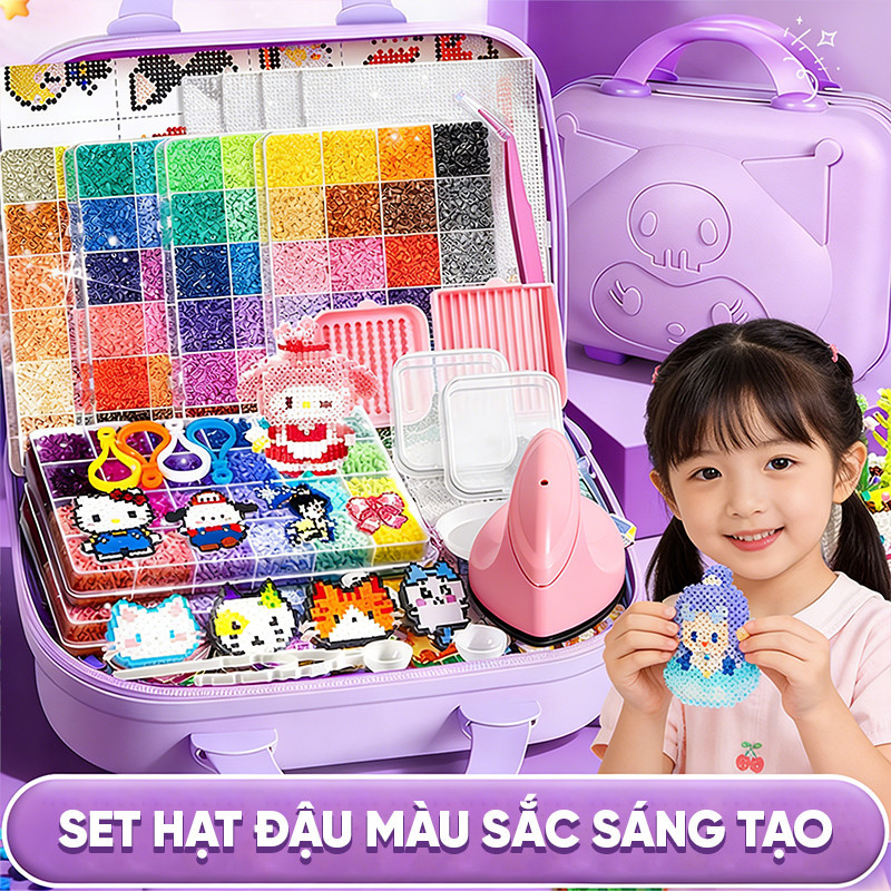 Bộ Hạt Xếp Hình 2.6mm Đáng Yêu, Tổng Hợp 96 Màu Phong Phú, Bàn Ủi Hiệu Quả, Đồ Chơi Giáo Dục Diy Cho Trẻ Quà Sinh Nhật