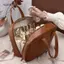 AqToCna Cao Cấp Mới Dung Tích Lớn PU Đôi Dây Kéo Túi Trang Điểm Di Động Retro Du Lịch Nhà Chống Thấm Nước Và Chống Mọc AqToCna