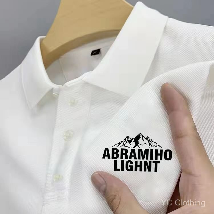 Áo sơ mi polo cổ màu trơn dành cho nam, thiết kế rộng rãi, quần áo nam hợp thời trang, áo thun cotton ngắn tay cổ màu trơn mùa hè CGYG