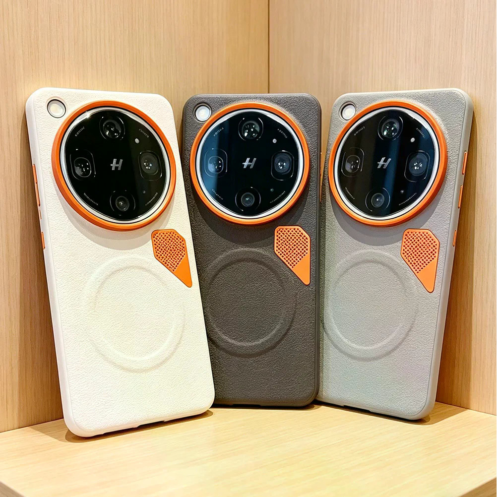 Ốp bảo vệ nâng cao ống kính lỗ thông hơi màu cam cho OPPO Find X9 Ultra X9s Pro X9 Pro X8 Ultra X8s + Vòng hút từ tính Vỏ mỏng