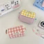 Túi đựng máy ảnh OUSXA, Flip Cover Màu tương phản Túi đựng tai nghe, Nút chụp dễ thương Quilted Coin Purse dành cho nữ Cô gái