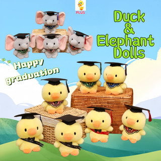 PLUS✨Tốt nghiệp Hoạt Hình Động Vật Voi Vịt Đồ Chơi Búp Bê Vịt Vàng Dễ Thương Plushie Voi Đồ Chơi Quà Tặng Cho Bé Gái Và Bé Trai Quà Tặng Tốt Nghiệp Sáng Tạo, Quà Tặng Sinh Nhật