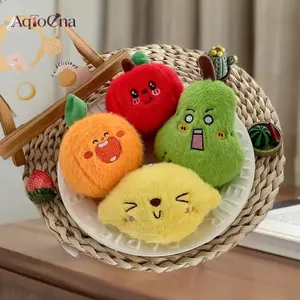 AqToCna Móc Khóa Trái Cây Đáng Yêu Đồ Chơi Plou Búp Bê Cưới Confetti Túi Bé Gái Mặt Dây Túi Đi Học Đồ Chơi Nhồi Bông Mềm Cho Mọi lứa tuổi AqToCna