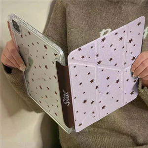 Vỏ bảo vệ máy tính bảng Star Y Fold có sẵn Thích hợp cho vỏ bảo vệ ipadpro 37cm Niche MINI7 Nâu Tím Tím 10th thế hệ air8 Vỏ bảo vệ