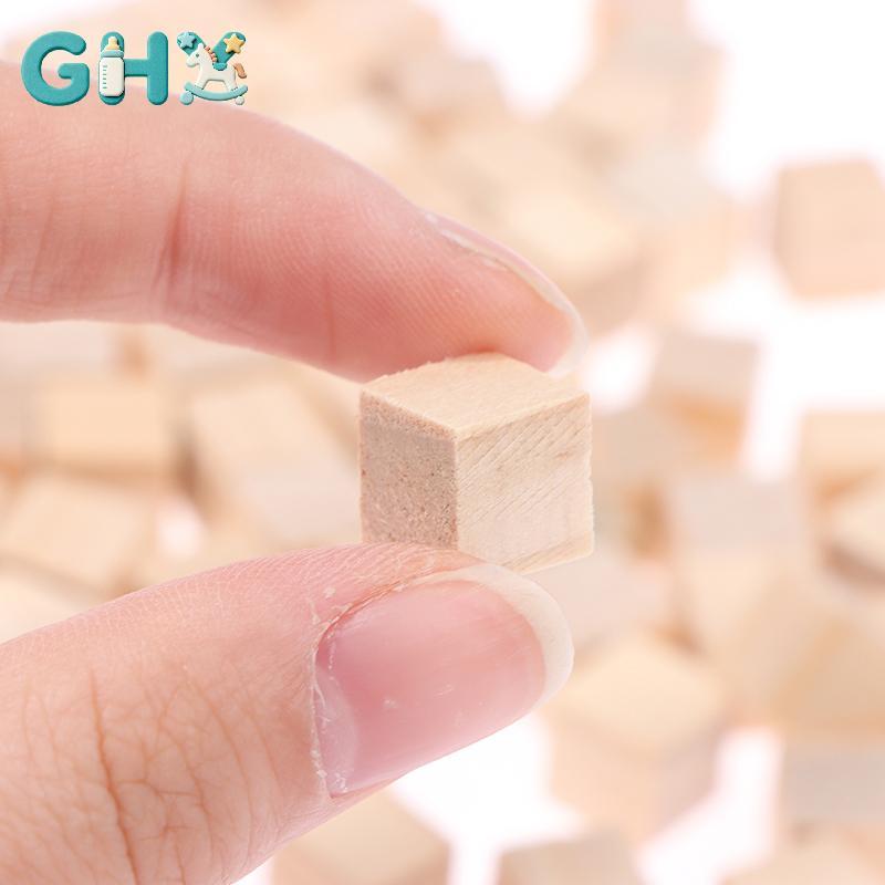 GHX 100 Chiếc Chưa Hoàn Thành nk Mini DIY Gỗ Vuông Khối Chắc Chắn Cho Đồ Gỗ Thủ Công VN