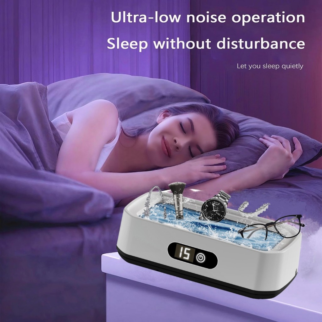 [Máy làm sạch siêu âm màn hình kỹ thuật số LED năm tốc độ] Trang sức máy làm sạch kính siêu âm 49KHZ dung tích lớn