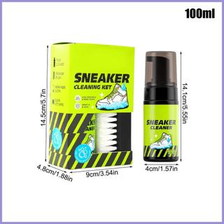 Bộ Làm Sạch Giày 100ml 4 Miếng Bọt Không Rửa Làm Sạch Tẩy Trắng Giày Bụi Cho Bóng Rổ Golf Canvas mueadsyvn