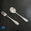 Bộ đồ ăn bằng thép không gỉ, họa tiết búa, thìa nĩa đầu tròn, thìa cơm cán dài.
