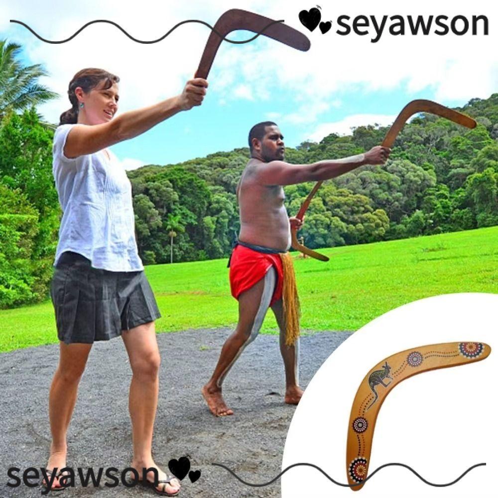 SEYAWSON Hình Chữ V Boomerang, Gỗ Cam Xanh Xanh Dương Cổ Điển Boomerangs, Đồ Chơi Đĩa Sáng Tạo Đĩa Bay Ném Bắt Đồ Chơi Trẻ Em