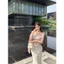 Milyfashion Thể Hiện Cơ Thể Pure Desire Nút Bướm Slanted Vai Streamer Áo Thun Mùa Hè Slim-fit Slimmer Nhìn Không Tay Top Phong Cách Mới XLQ2