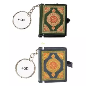 Flgo Móc khóa dễ thương Móc khóa Kinh Koran Trang sức Hồi giáo để kỷ niệm sinh nhật