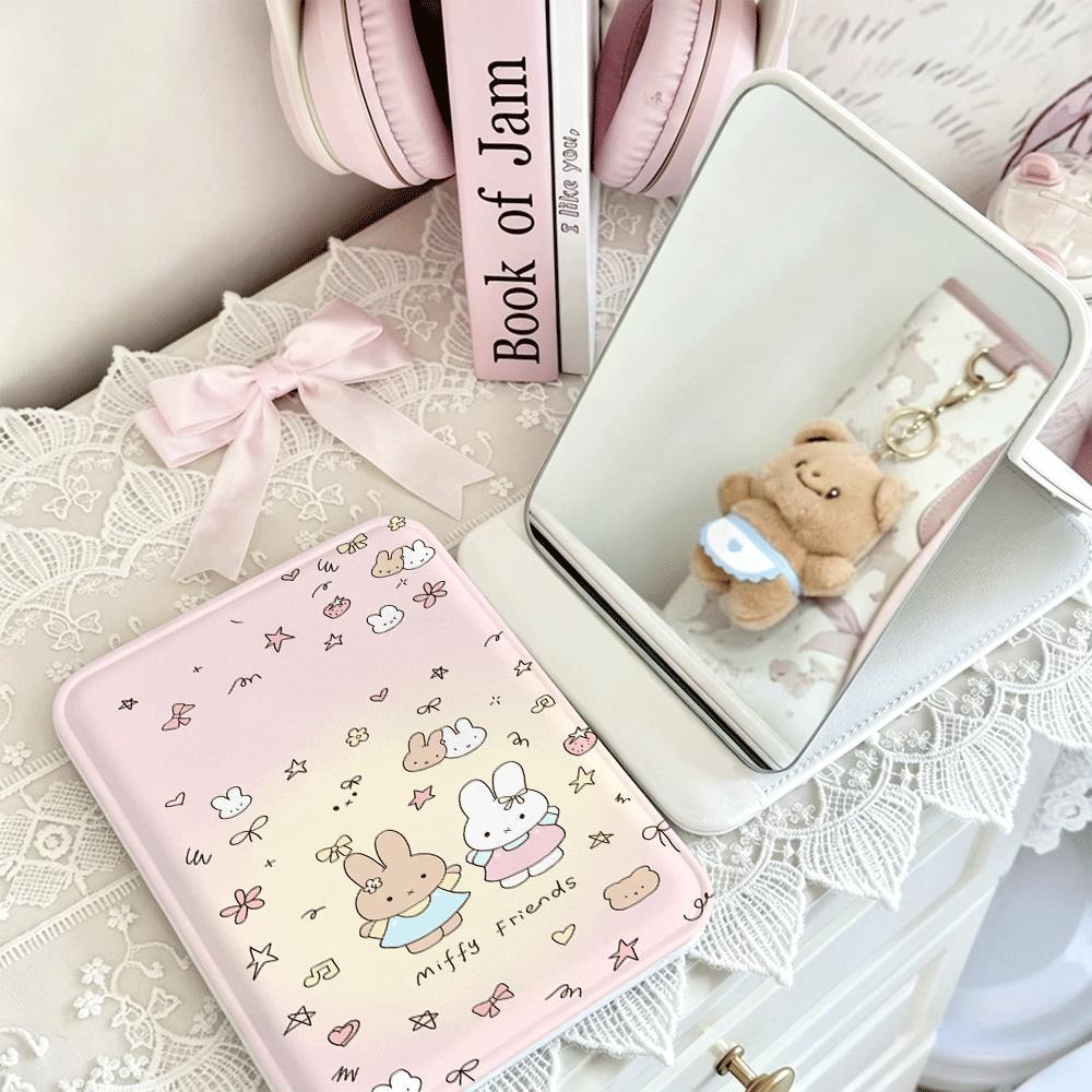 Gương gấp thỏ trắng ngôi sao gương bỏ túi mini cho nữ