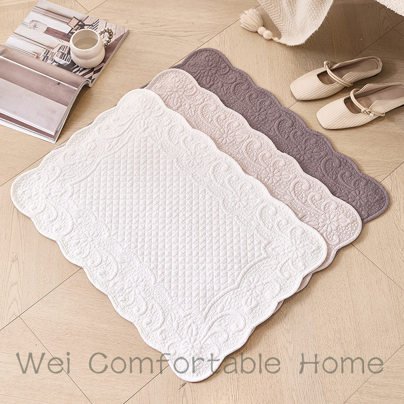 Cotton Nguyên Chất Chăn Sàn Thảm Phòng Tắm Cửa Phòng Tắm Thấm Hút Khăn Sàn Chống Trơn Trượt Chân Thảm Vệ Sinh Nhập Cửa Thảm