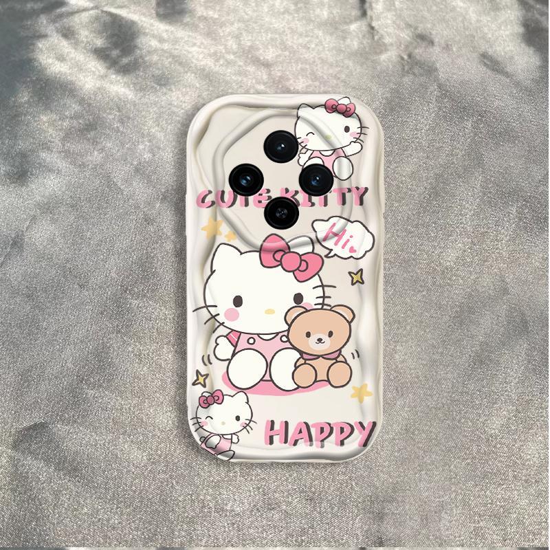 Thích hợp cho Redmi 14C 3D Wave Soft TPU Kitty Rilakkuma Vỏ điện thoại chống sốc