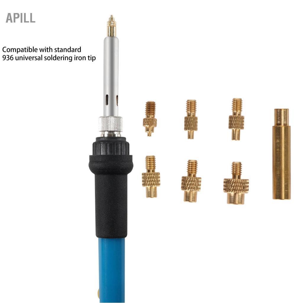 Apill Bộ Nhiệt Lắp Đầu Cho Kích Cỡ M2 M2.5 M3 M4 M5 M6 1/4 Inch M8 Mỏ Hàn 3D Máy In Người Dùng Đa Năng 936 Đầu Đầu