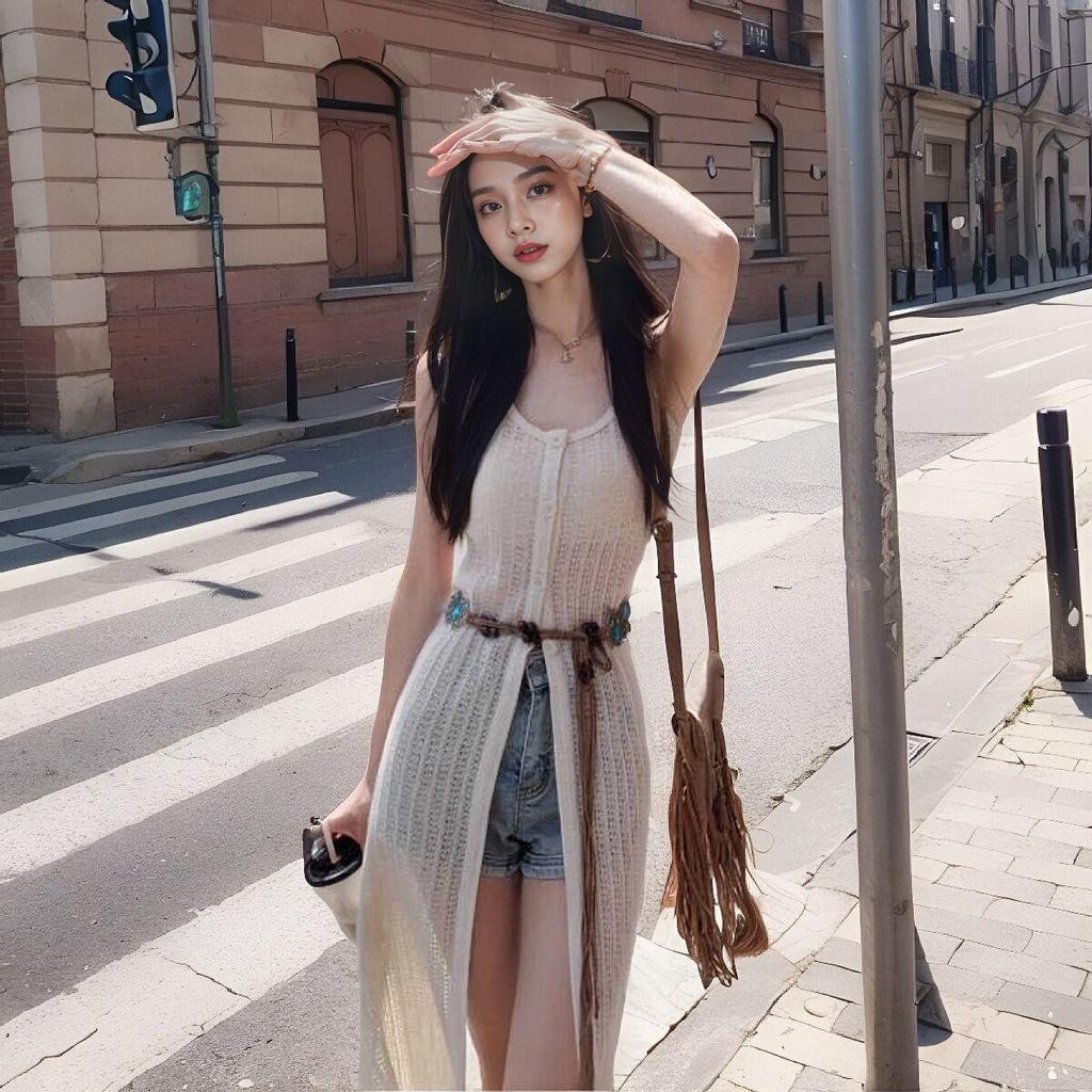 [Thời gian có hạn Seckill] Váy Cardigan dài dệt kim rỗng phong cách nghỉ mát dành cho nữ Mùa hè Phong cách mới nhiều lớp Váy Vest không tay Váy dài