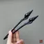 WHX-Hairpin {Những lời tốt lành} Phụ kiện tóc conch Ebony chính hãng được chạm khắc bằng tay Tấm kẹp tóc Quà tặng