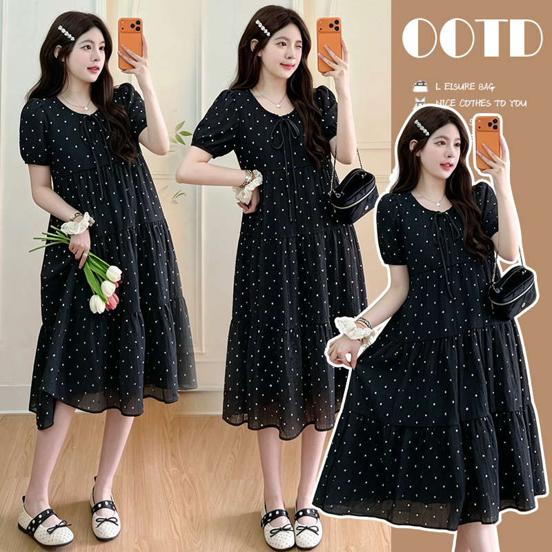Trang phục bà bầu Váy hoa dài vừa phải mùa hè