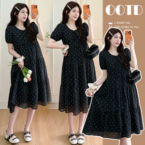Trang phục bà bầu Váy hoa dài vừa phải mùa hè