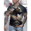 Áo thun in hình Bulldog 3D hợp thời trang dành cho nam Hip-Hop Dạo phố mùa hè, Áo thường ngày thoáng khí mát mẻ