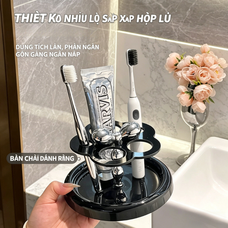 Kệ để Bàn Chải Hình Hoa Bằng Gốm Sứ Cao Cấp, Phù Hợp Khách Sạn Và Gia đình, Tiết Kiệm Không Gian, Thanh Lịch